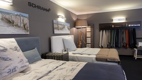 Matratzenabteilung Matratzenabteilung in Rahlstedt mit zwei Betten von Schramm